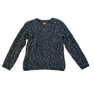 Alps Sweater Vintage Women Green Knit Wool Mohair Blend Small